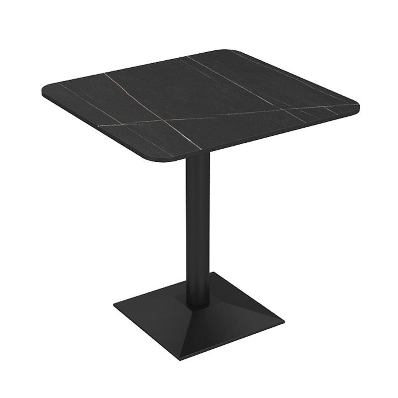 Industrial Sintered Stone Dinner Room Kitchen Table Black Table with Black Frame for Dining Room
