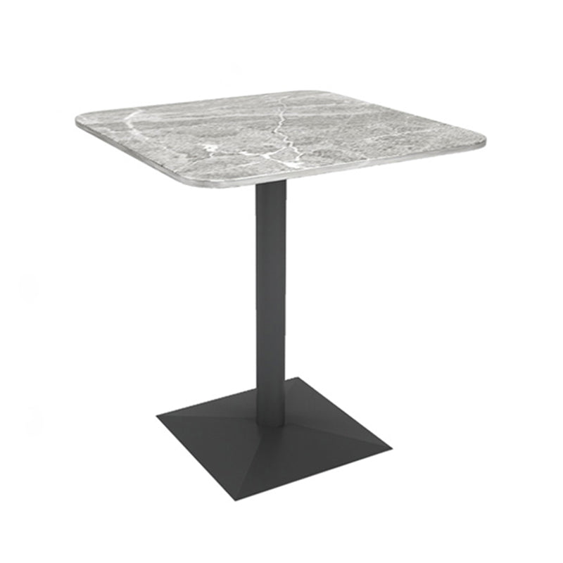 Industriële eettafel van gesinterde steen, keukentafel, grijze tafel met zwart frame voor eetkamer