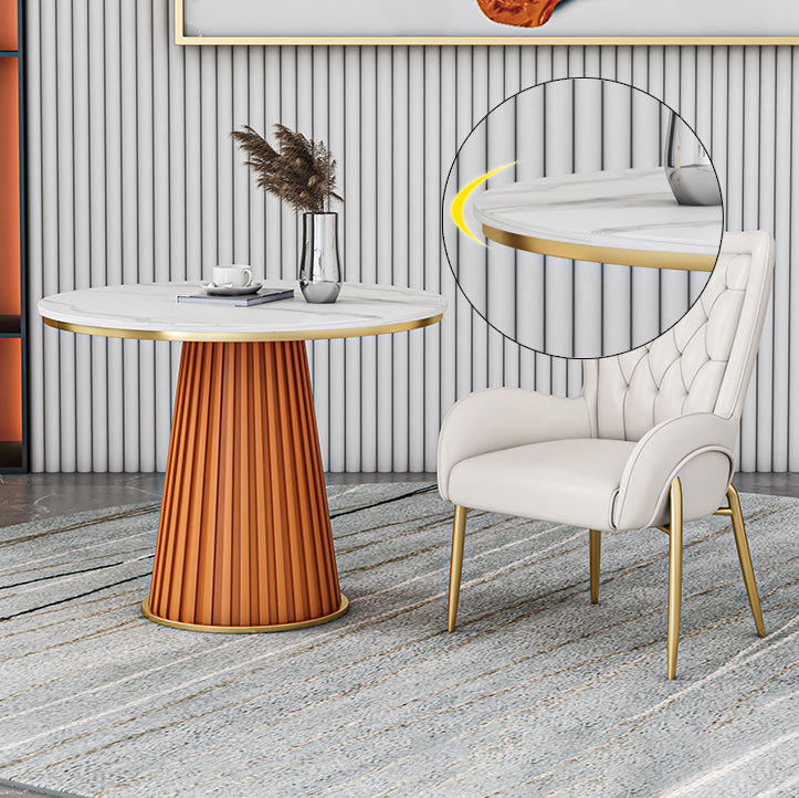 Metall traditionelle Luxus runde Innentisch Sintered Stone Tisch für Küche und Esszimmer