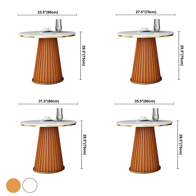 Metall traditionelle Luxus runde Innentisch Sintered Stone Tisch für Küche und Esszimmer