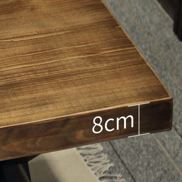 Mesa de interior de metal industrial mesa interior de madera maciza con caballete