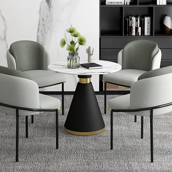 Ronde dinettetafel Traditionele luxe eetkamertafel met voetstuk
