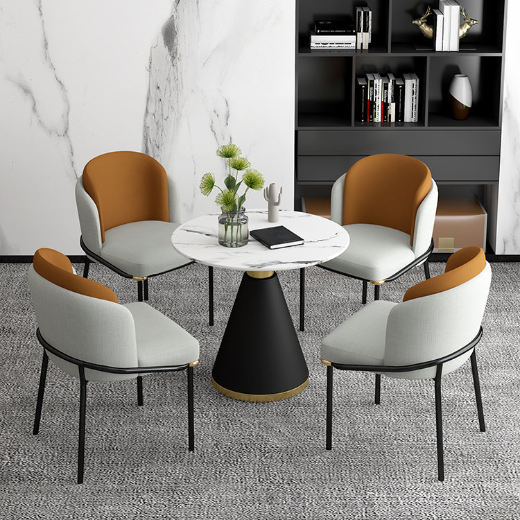 Ronde dinettetafel Traditionele luxe eetkamertafel met voetstuk