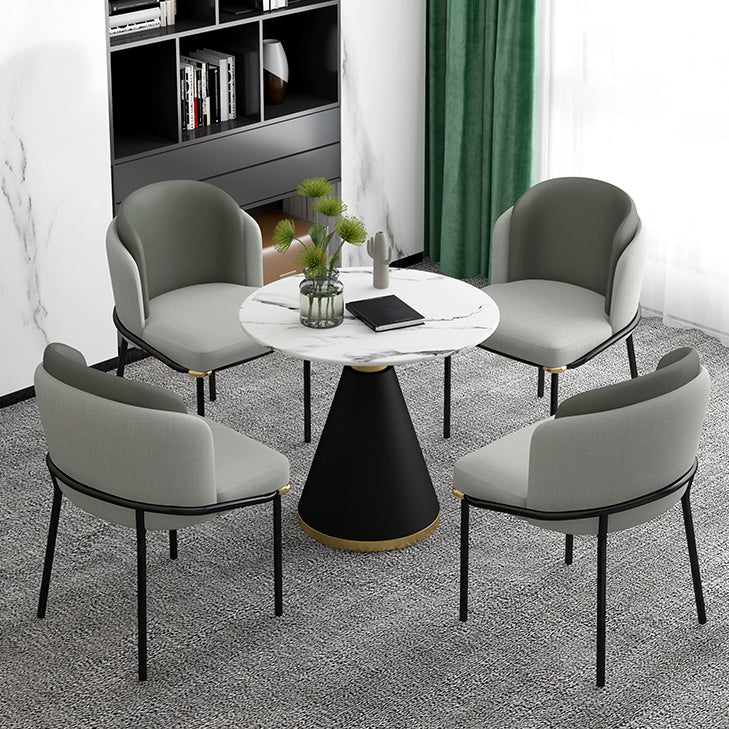 Ronde dinettetafel Traditionele luxe eetkamertafel met voetstuk