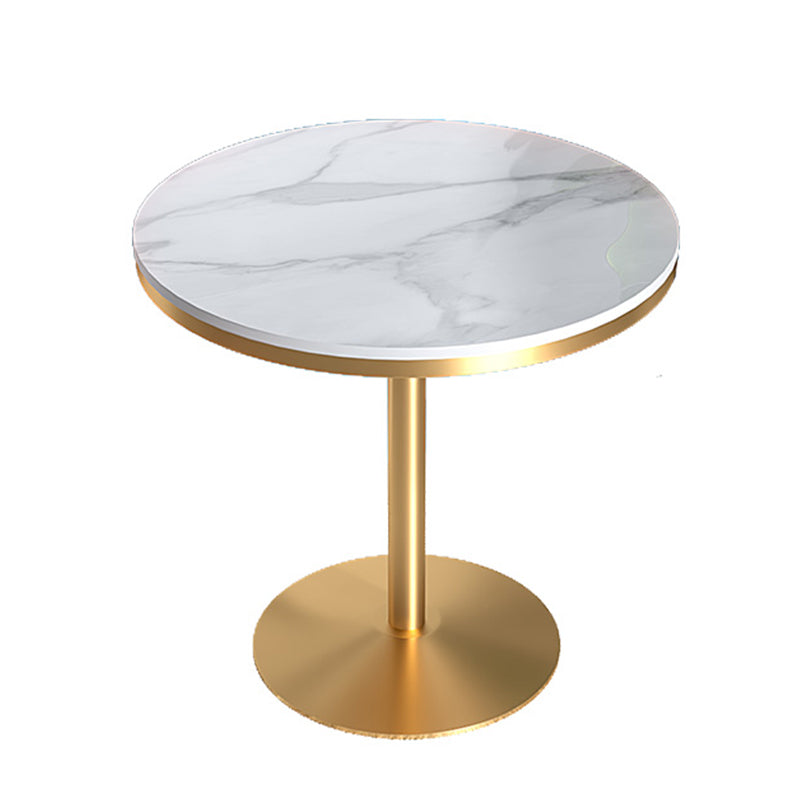 Tavolo da dinette in pietra di lusso tradizionale rotondo mobili per piedistallo per sala da pranzo