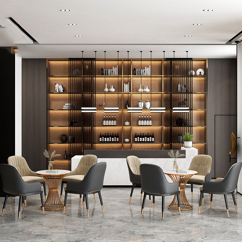 Tavolo da dinette in pietra di lusso tradizionale rotondo mobili per piedistallo per sala da pranzo