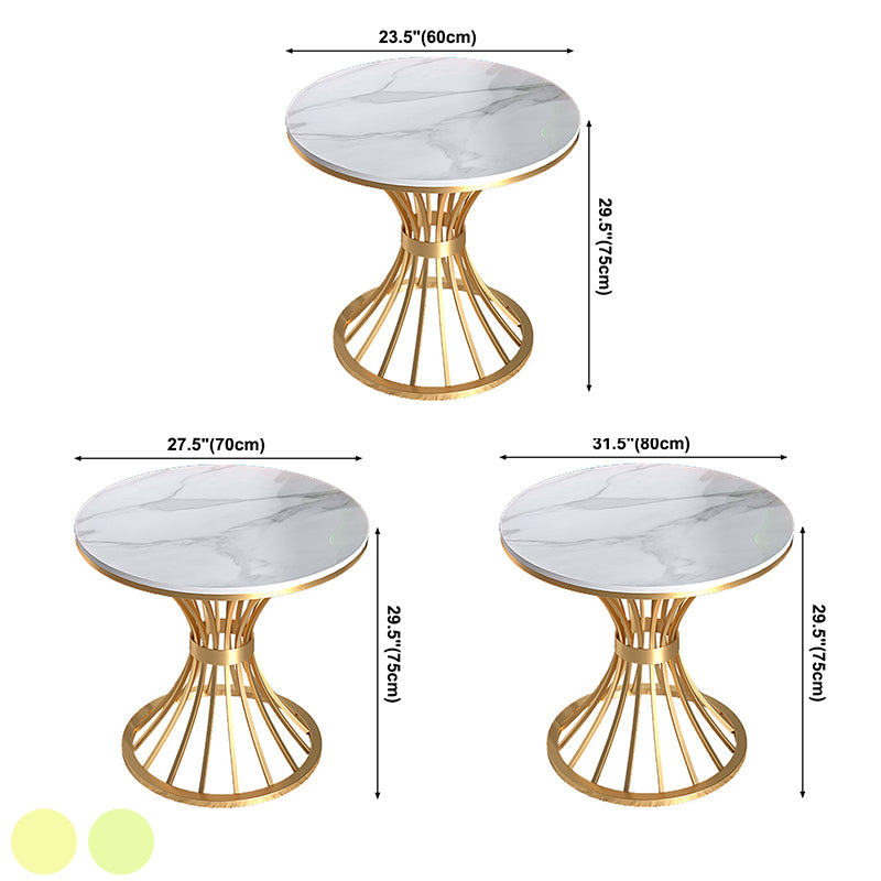 Tavolo da dinette in pietra di lusso tradizionale rotondo mobili per piedistallo per sala da pranzo