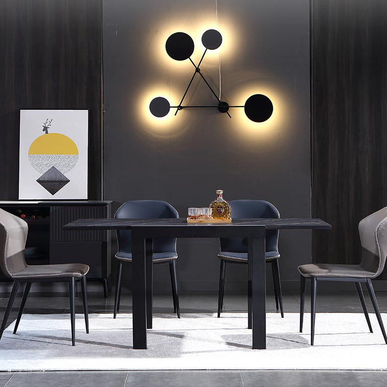 Industrial Square 35,5'' Esstisch Stone Dining Room Collection mit Blattverlängerung
