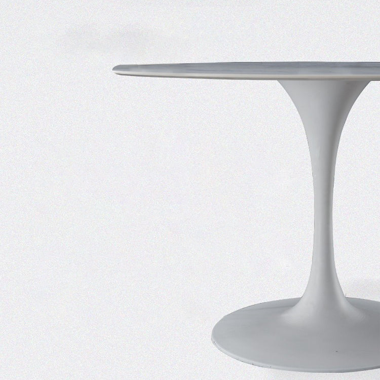 Minimalist Sintered Stone Dining Table Round Shape Kitchen Dining Table with Tulip Base