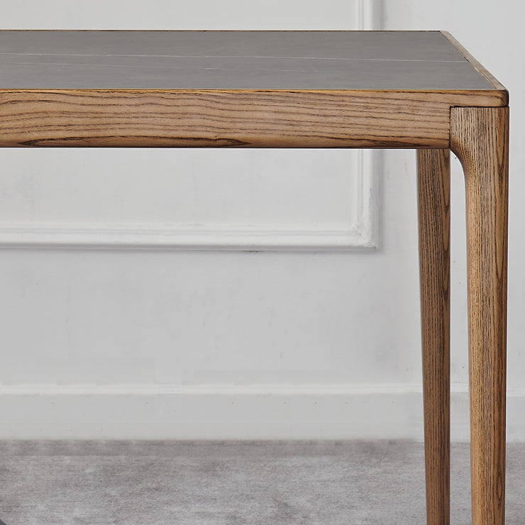 Carré 4 jambes table à manger industrielle table gris Tableau fixe de pierre fritté