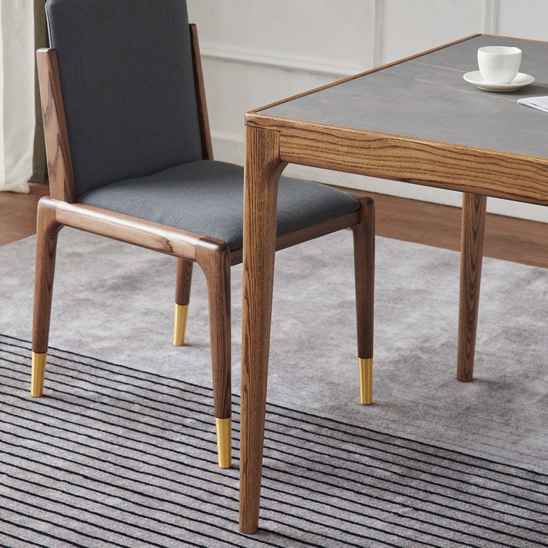 Carré 4 jambes table à manger industrielle table gris Tableau fixe de pierre fritté