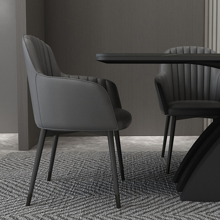 Glam Rectangle Shape Dining Table Sintered Stone Top Standard Dining Table for Kitchen