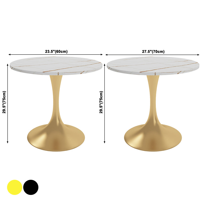 Traditional Luxury Round Table Stone Dining Room Collection for Indoor