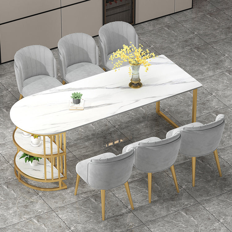 Table à manger en pierre de style glam
