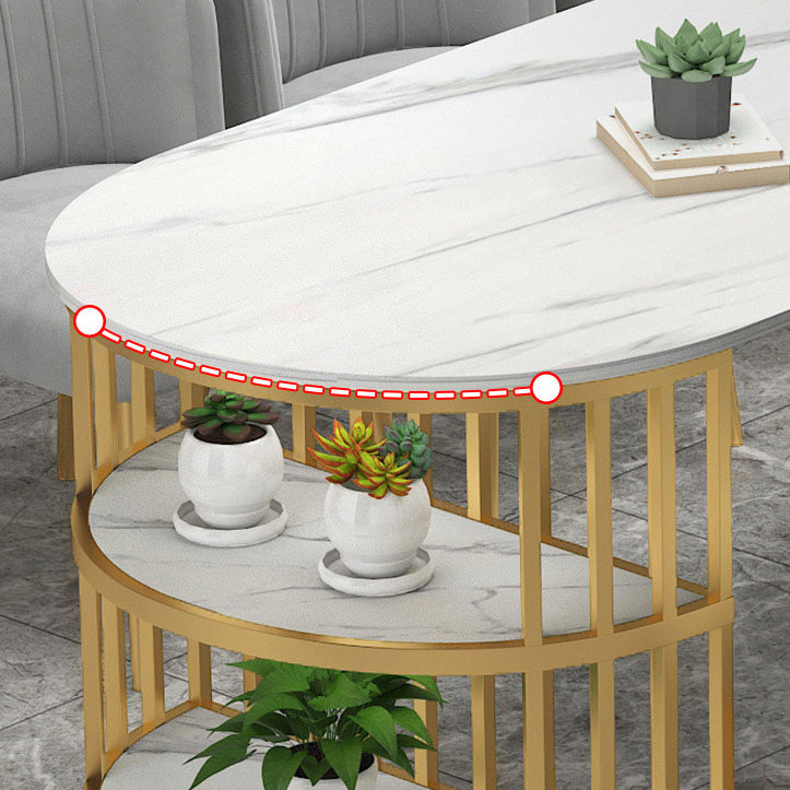 Table à manger en pierre de style glam