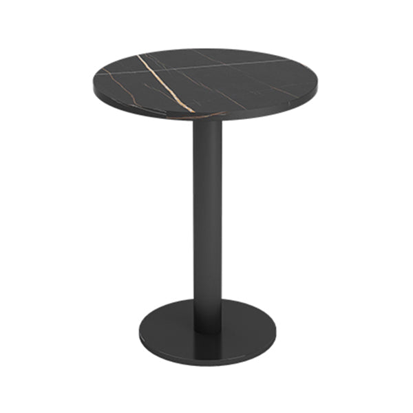Industrial Sintered Stone Dinner Room Küchentisch Black Top Tisch mit schwarzem Rahmen