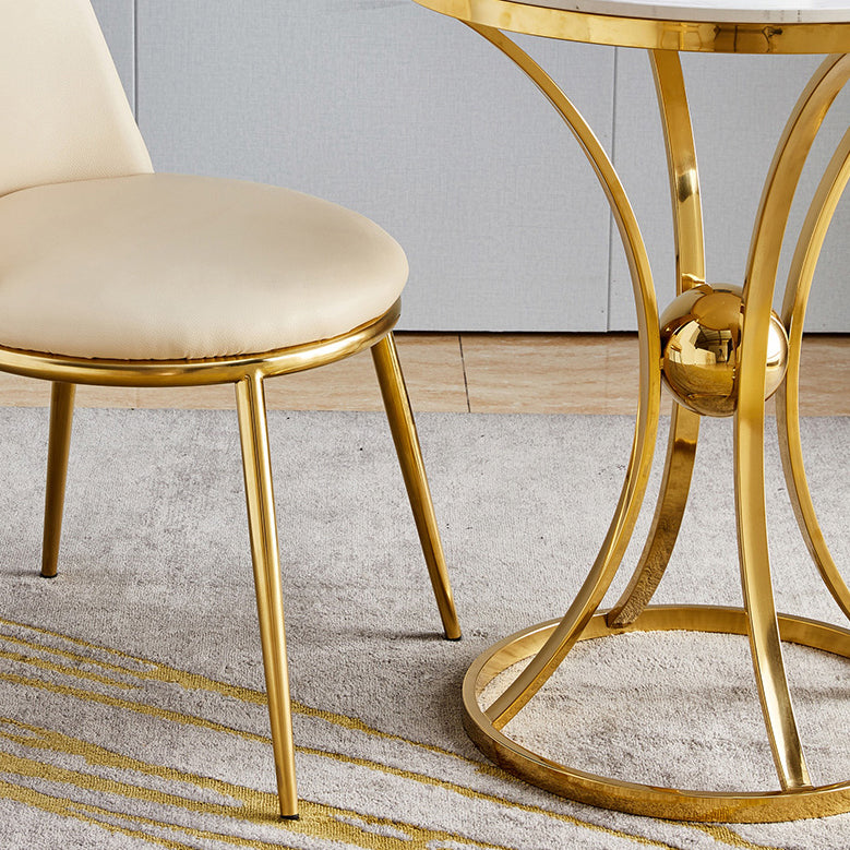 Ronde tafel Dinettetafel Traditionele luxe eetkamertafel voor binnen