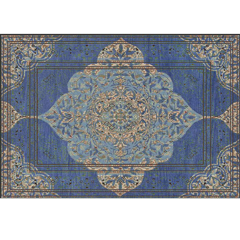Bohemian Chevron Print Rug Polyester Indoor Carpet Non-Slip Backing Area Rug for Living Room