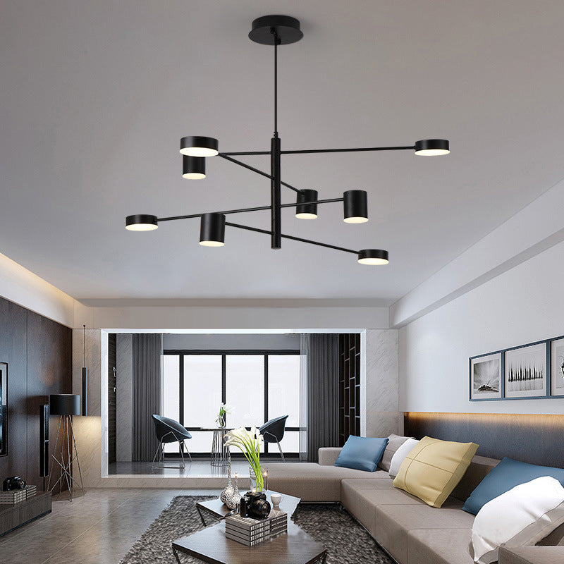 Moderne stijl LED kroonluchter licht Multi Light Metal hanglamp voor woonkamer