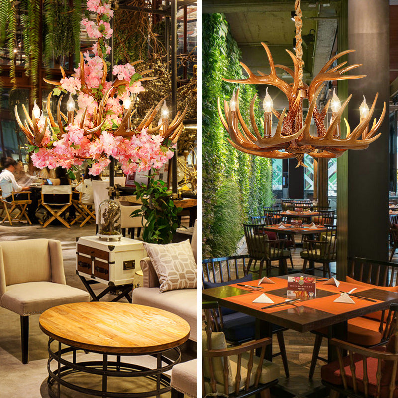 Lustres de bois vintage style américain cure