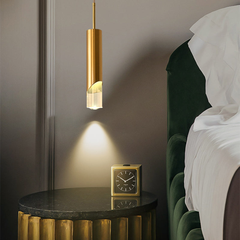 1 cylindre léger suspendu moderne simplicité suspension acrylique pour restaurants