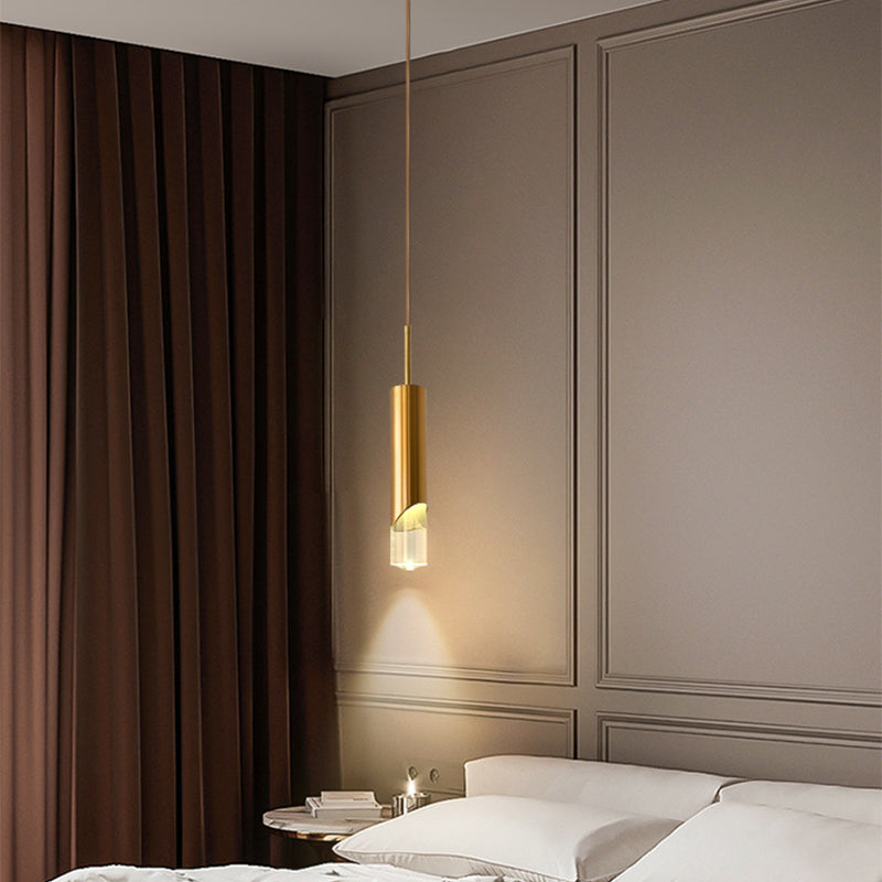 1 cylindre léger suspendu moderne simplicité suspension acrylique pour restaurants