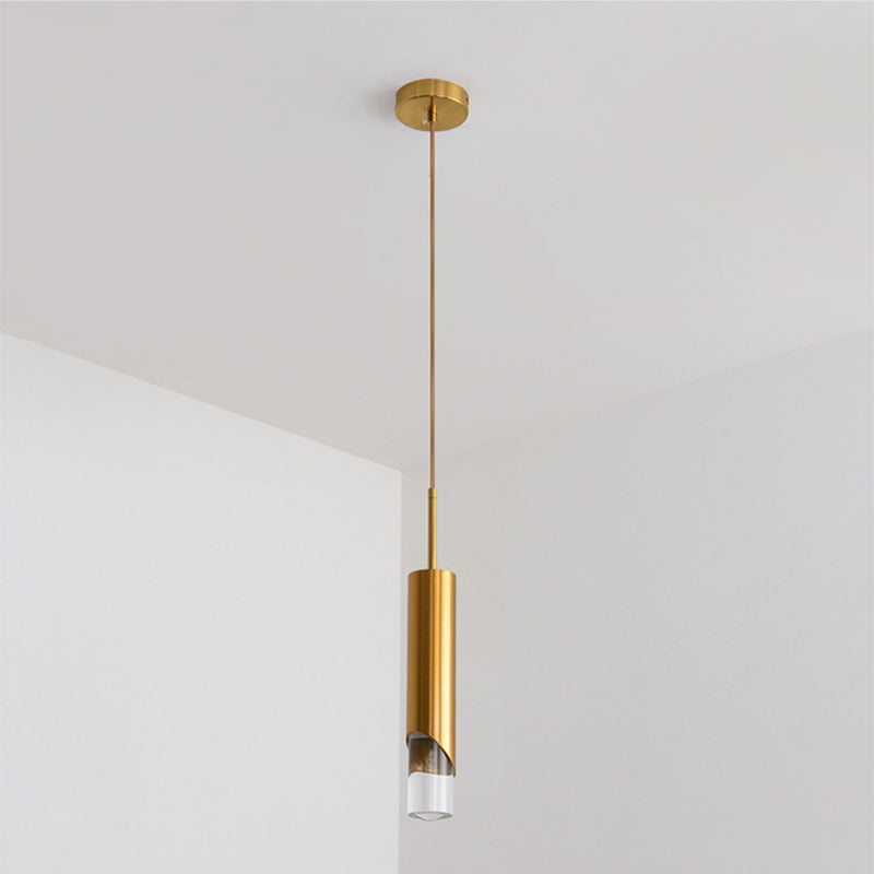 1 cylindre léger suspendu moderne simplicité suspension acrylique pour restaurants