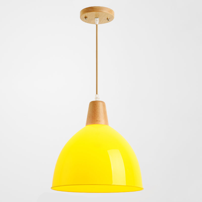 Bunte kuppelheizte helles modernes Stil Holz 1 Lichtanhänger für Esszimmer