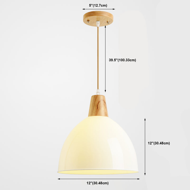 Bunte kuppelheizte helles modernes Stil Holz 1 Lichtanhänger für Esszimmer