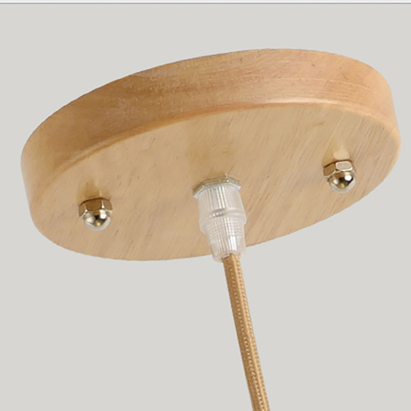 Bunte kuppelheizte helles modernes Stil Holz 1 Lichtanhänger für Esszimmer