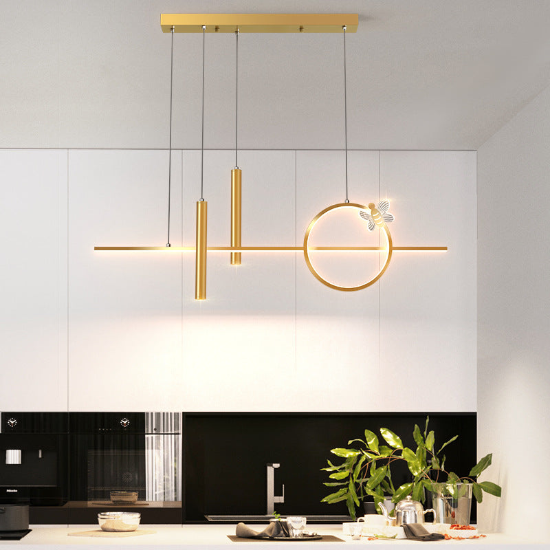 Acrylic Linear Island Light Contemporary Simplicity Lighting Fixtures for Dining Room