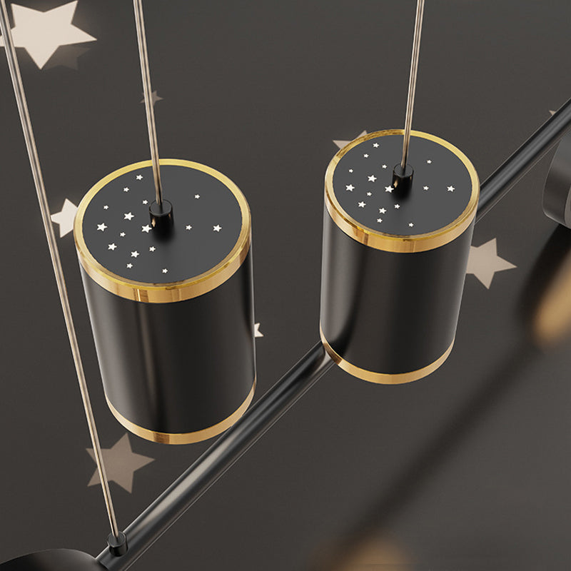 Acrylic Linear LED Island Light Contemporary Simplicity Hanging Lamp for Dining Room