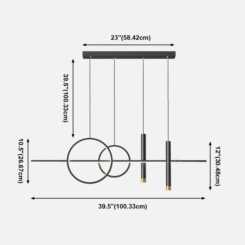 Linear Isola Lighting Acrilic Contemporary Simplicity Fishings a sospensione per il ristorante