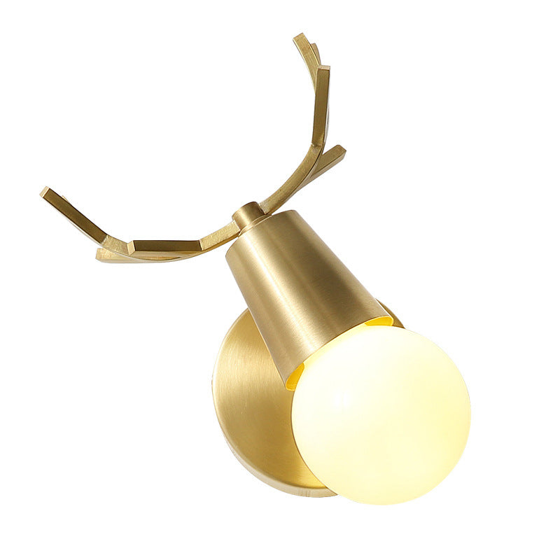 Lámpara de pared posmoderna de lámparas de drogadictos dorados para sala de estar para sala de estar de dormitorio