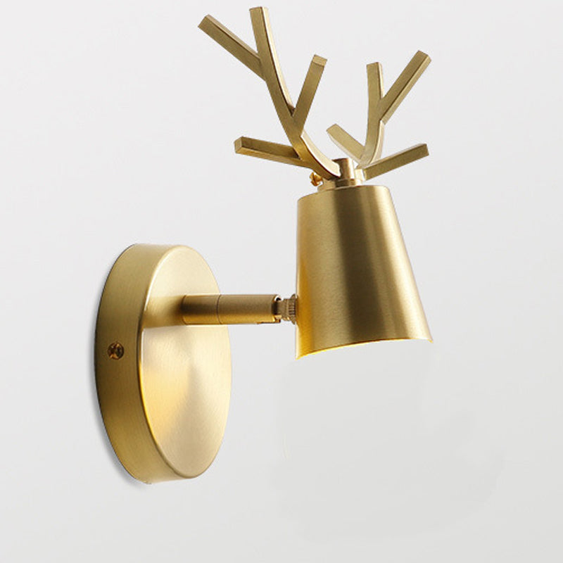 Lámpara de pared posmoderna de lámparas de drogadictos dorados para sala de estar para sala de estar de dormitorio
