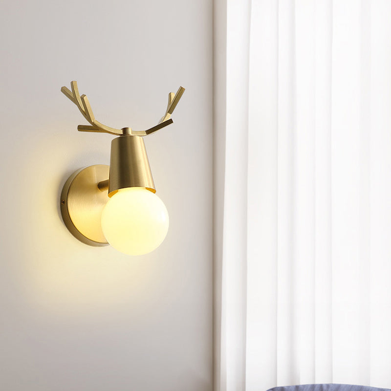 Lámpara de pared posmoderna de lámparas de drogadictos dorados para sala de estar para sala de estar de dormitorio