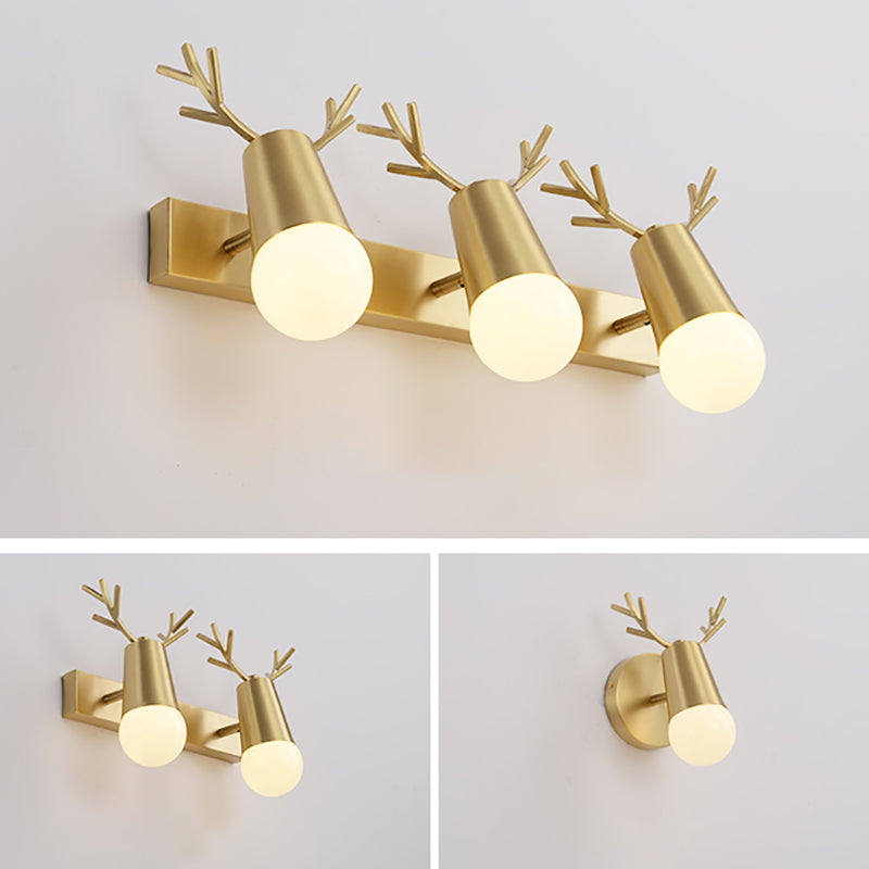 Lampade a sconde Golden Postmodern Lampada a parete multipla per soggiorno camera da letto