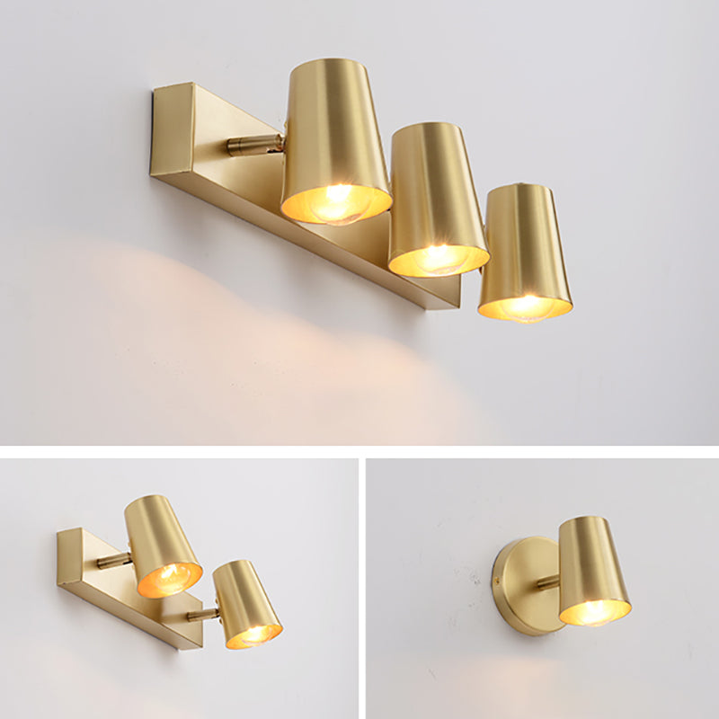 Postmodern Golden Sconce Light Fixtures Multi Bulb Wall Lamp for Bedroom Living Room