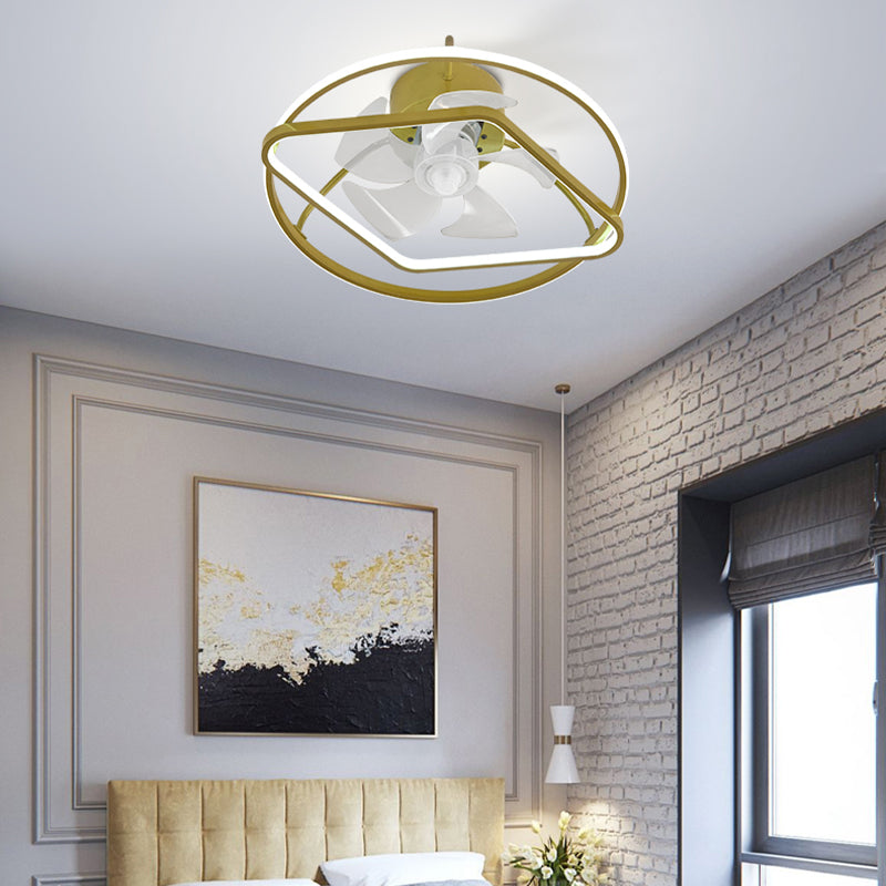 Ultradünne Deckenlüfterbeleuchtung Modernismus Acryl Schlafzimmer LED SEMI BUSH LIGHTURE IN Weiß