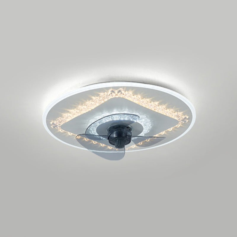 Ultradünne Deckenlüfterbeleuchtung Modernismus Acryl Schlafzimmer LED SEMI BUSH LIGHTURE IN Weiß