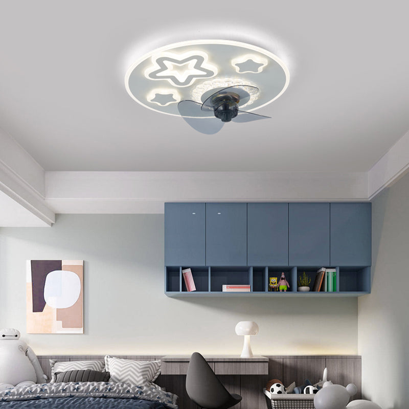 Ultradünne Deckenlüfterbeleuchtung Modernismus Acryl Schlafzimmer LED SEMI BUSH LIGHTURE IN Weiß