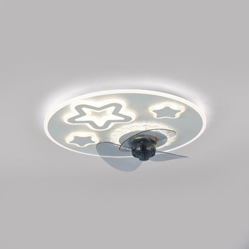 Ultradünne Deckenlüfterbeleuchtung Modernismus Acryl Schlafzimmer LED SEMI BUSH LIGHTURE IN Weiß
