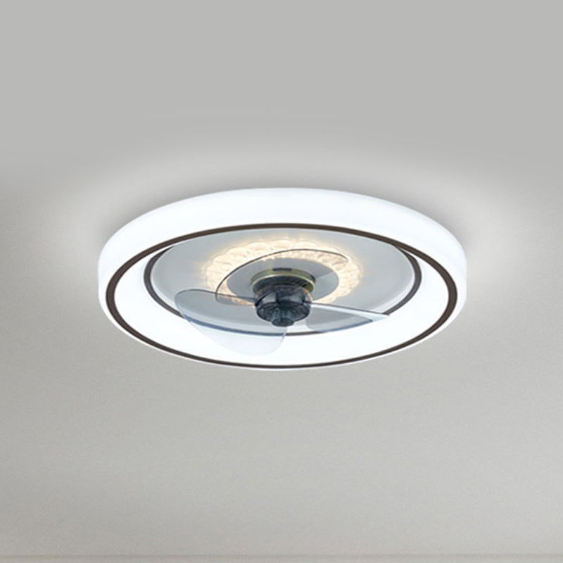 Ultradünne Deckenlüfterbeleuchtung Modernismus Acryl Schlafzimmer LED SEMI BUSH LIGHTURE IN Weiß