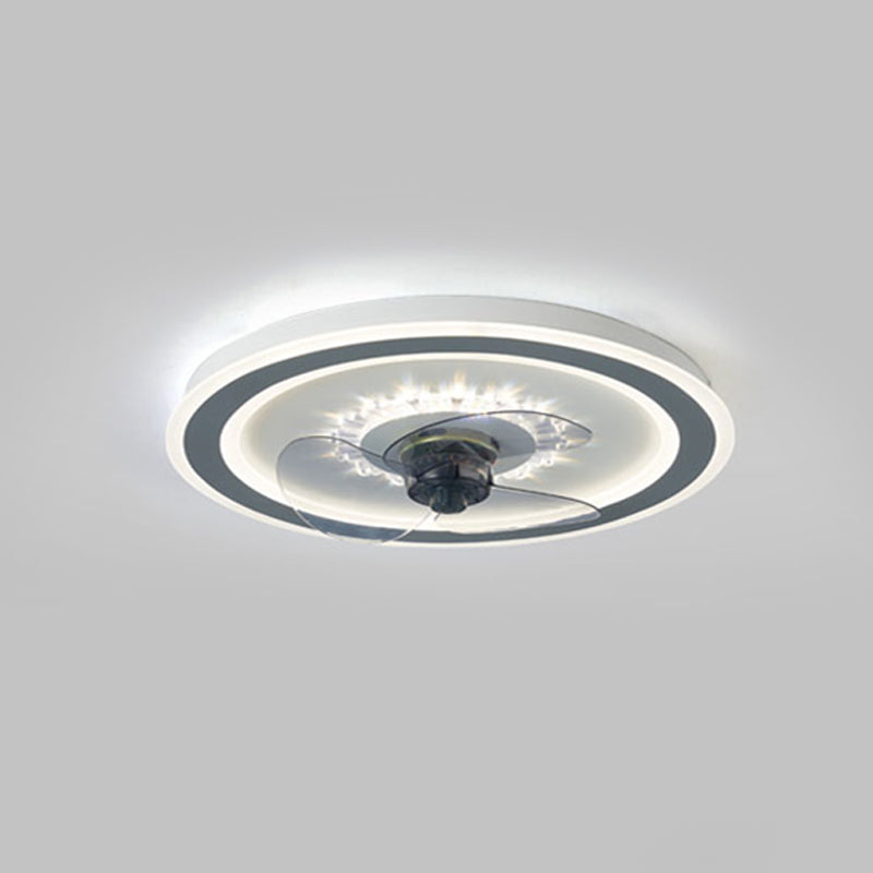 Ultradünne Deckenlüfterbeleuchtung Modernismus Acryl Schlafzimmer LED SEMI BUSH LIGHTURE IN Weiß