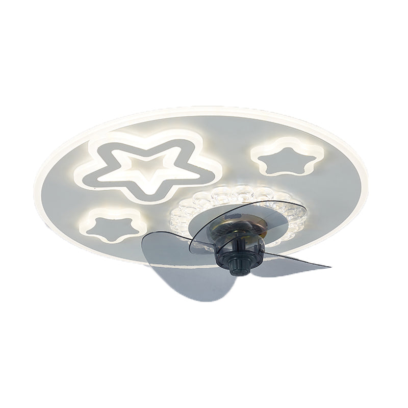 Ultradünne Deckenlüfterbeleuchtung Modernismus Acryl Schlafzimmer LED SEMI BUSH LIGHTURE IN Weiß