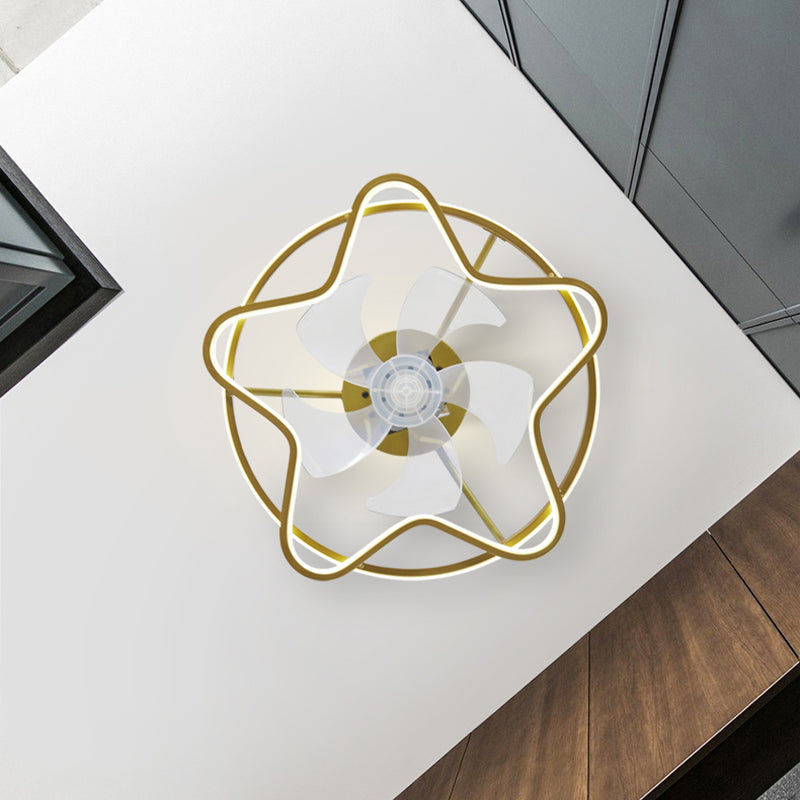 Ultradünne Deckenlüfterbeleuchtung Modernismus Acryl Schlafzimmer LED SEMI BUSH LIGHTURE IN Weiß