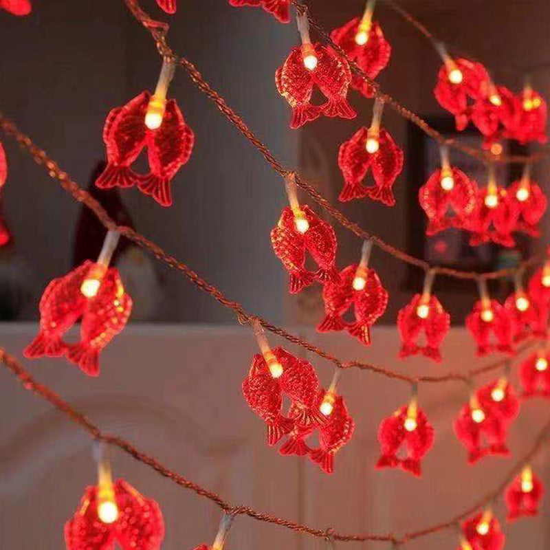 Lantern LED String Light Decorative Plastic Indoor New Year Festive Light