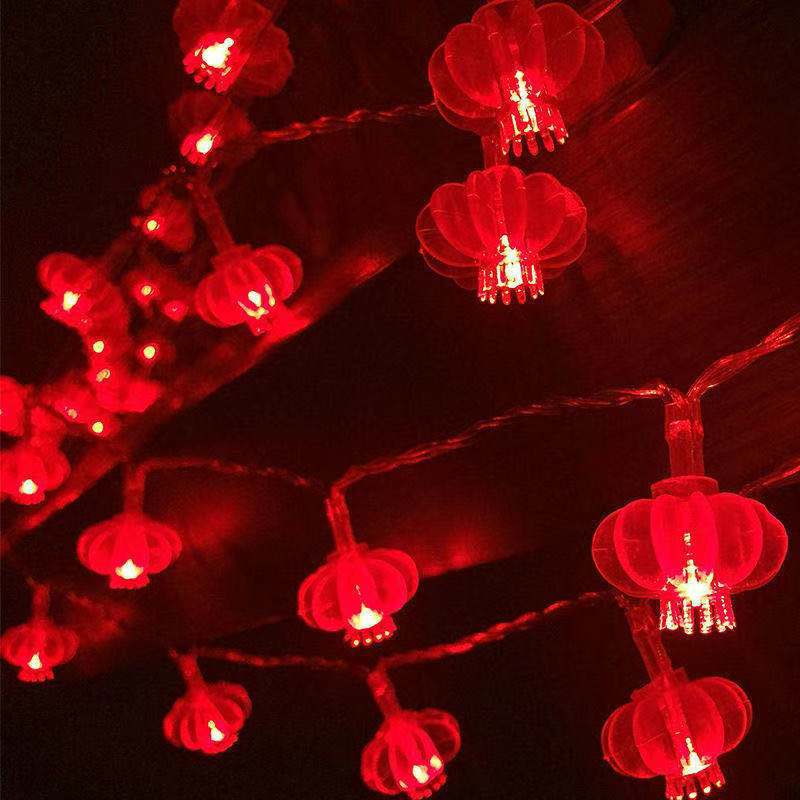 Lantern LED String Light Decorative Plastic Indoor New Year Festive Light