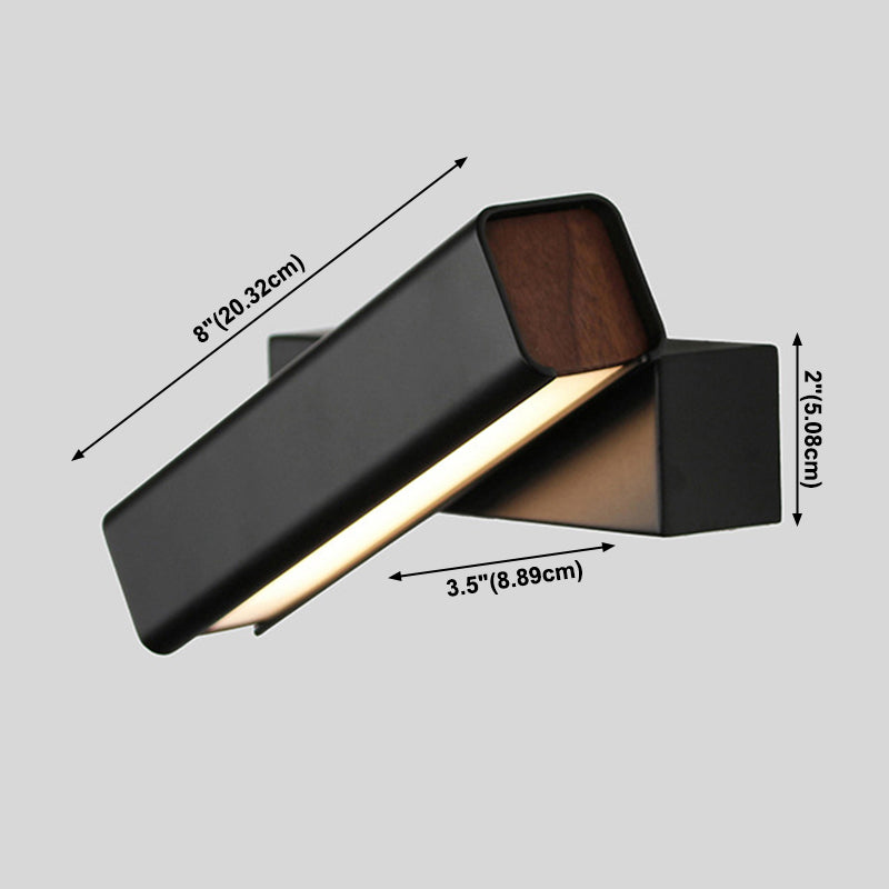 Lámpara de pared geométrica de hierro lacado de pared LED moderno de moda con sombra acrílica