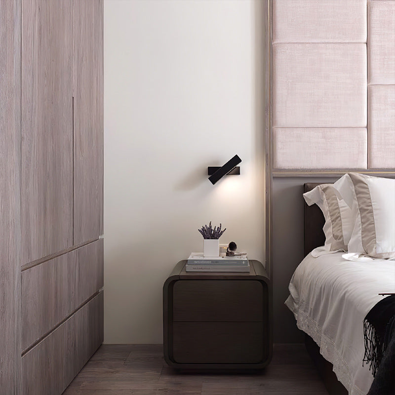 Lámpara de pared geométrica de hierro lacado de pared LED moderno de moda con sombra acrílica